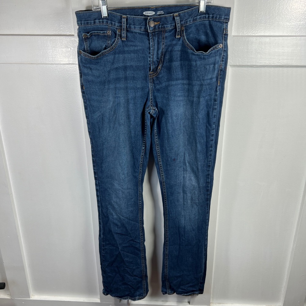 Old‎ Navy Mens Boot-Cut Built-In Flex Medium Wash Blue Jeans 34x34 1166